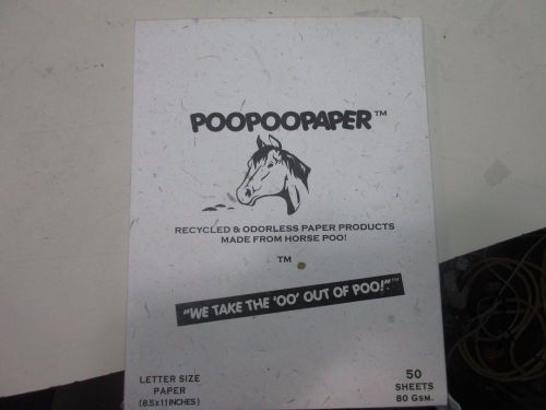 POOPOOPAPER 50 PACK IN SEALED BOX MADE FROM REAL HORSE POO (NO JOKE)