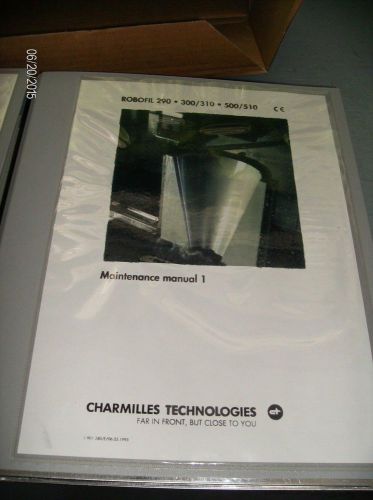 CHARMILLES MANTANCE OPEATOR MANUAL&#039;S 310 290 500 510 WIRE