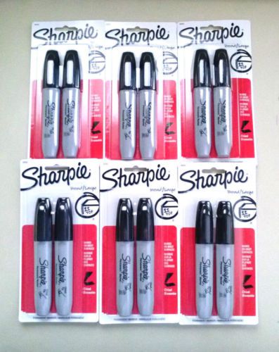 6 packs = Sharpie Broad Large Chisel Permanent Marker 38262 (12 Markers total)