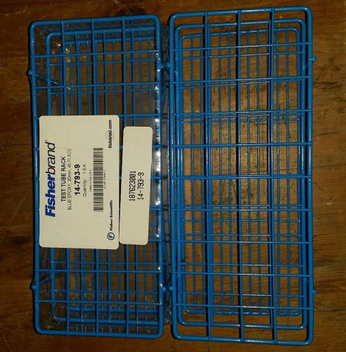 2 BEL-ART Blue Epoxy-Coated Wire 40-Position Place 20mm Test Tube Rack Support