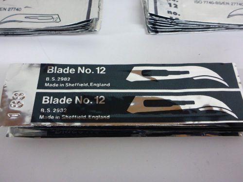Number 12 (#12) Scalpel Blades- lot of 70 blades in sealed foil package