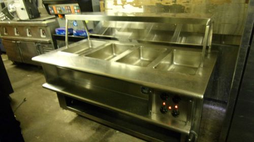 4 Well Steam Table with Sneeze Guard Low-Temp 5E4B