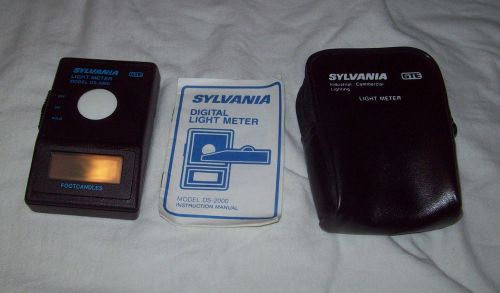 SYLVANIA LIGHT METER DS-2000 GTE w/ MANUAL &amp; CASE USA INDUSTRIAL SOLD FOR $280