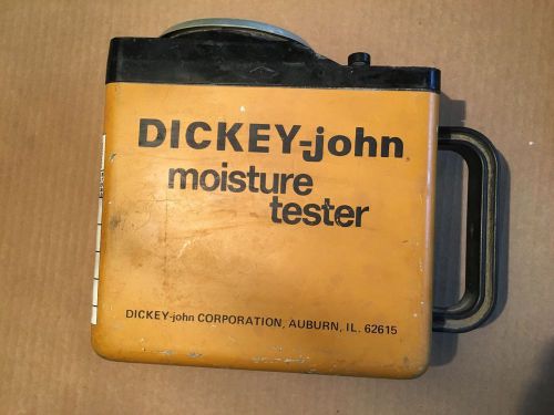 vintage dickey john grain moisture tester auburn illinois metal case corn TESTED