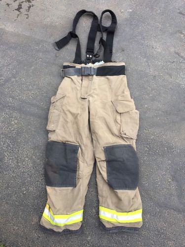 Globe Firefighter Pants / Turnout Gear w/ Suspenders - Size 38X34 - NICE!!!