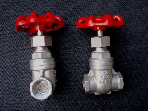 Stainless steel shut off gate  valve 1/2&#034; npt #redtop for sale