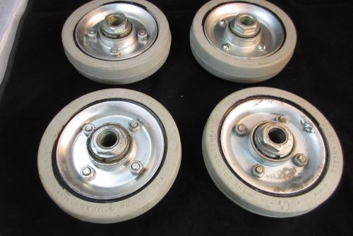 Lot of 4 colson company 4 7/8&#034; x 1&#034; ballbearing castor quiet wheels industrial for sale
