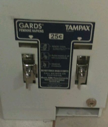 Hospital Specialty Napkin Tampon Vending 25 Cent Machine Dual Gards Tampax NEW