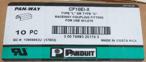 Panduit cf10ei-x coupler fitting for ld10 wire duct raceway box of 10 new for sale