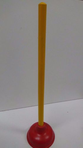 Rubber Forced Cup Plunger, Cup Dia. 5&#034;, Handle Length 19&#034;, 1 EA