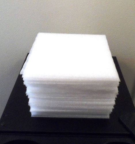 12&#034; x 12&#034; Packing Pre-Cut 1/8&#034; Thick Polyethylene Cushioning Foam 50 Pack-100...