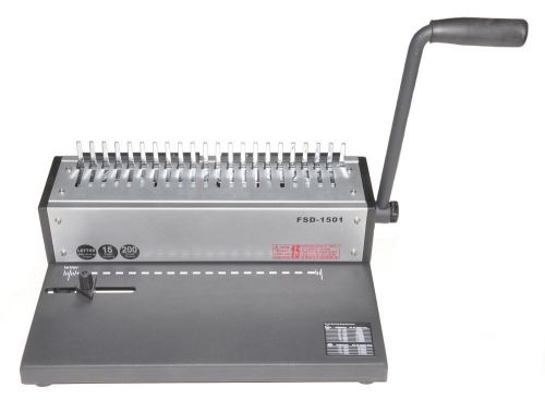 New metal based 250 sht cerlox comb binding machine,comb cerlox binder+free comb for sale