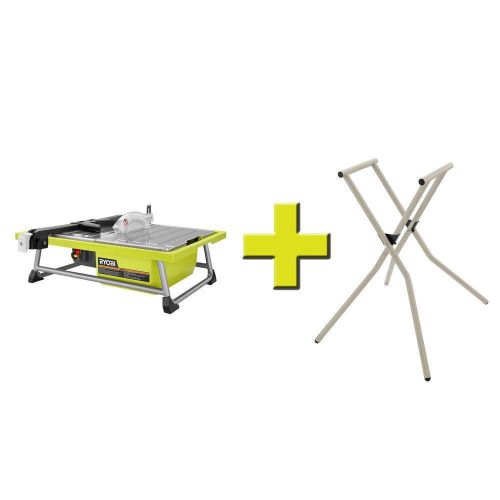 Ryobi 7 in. tile saw with stand, powerful induction motor, miter guide, ws722sn for sale