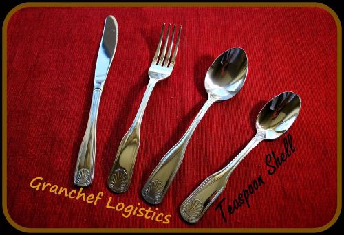 Teaspoons ~ 12 Pieces ~ Shell Pattern ~ Heavy Wt. Stainless Steel ~ New In Box