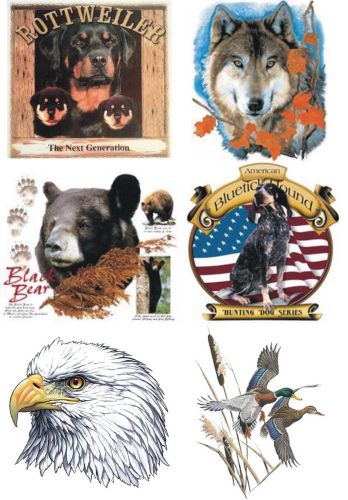 Lot of 50! Dogs Cats Birds Bears Eagles Wolves Heat Transfers -Your choice!