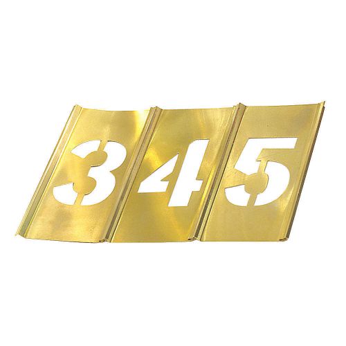 CH HANSON Stencil Set, Numbers, Brass NEW FREE SHIPPING &amp;4F&amp;