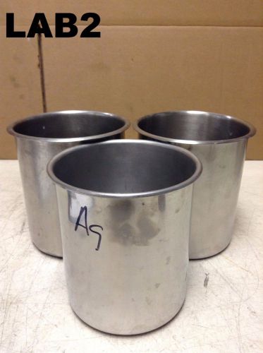 3 Liter 316/304 Stainless Steel Bain Marie Pot/Pail/Tote/Bucket/Drum- Lot of 3