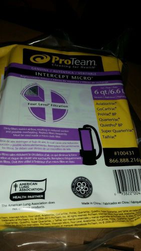 ProTeam Pack of 10 Intercept Micro Filters 6 Quarts OEM # 100431