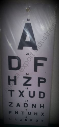 Snellen Plastic Eye Test Wall Eye Chart 22&#034; L X 11&#034; W Full Size aei-53 ajanta