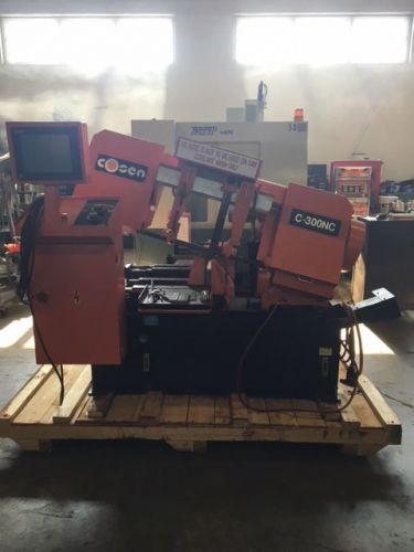 Band saw 12&#034; horizontal cosen c-300nc w/ fanuc, 2006 fully automatic 12&#034; x 13.4&#034; for sale