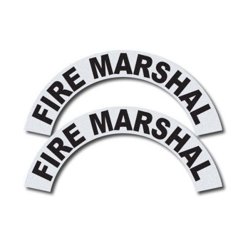 3M Reflective Fire/Rescue/EMS Helmet Crescents Decal set - Fire Marshal