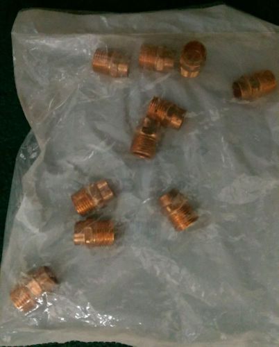 Copper Male Adapter 1/2&#034; Elkhart Products # 104 Project 10 pack NEW