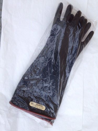 X-large electrical safety gloves~new 1-pair:7500 volt,17&#034; l,2014 dom,ansi rated~ for sale