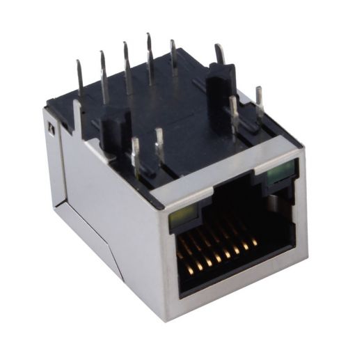 1pc new rj-45 network transformer built-in led indicator light jack socket fe for sale