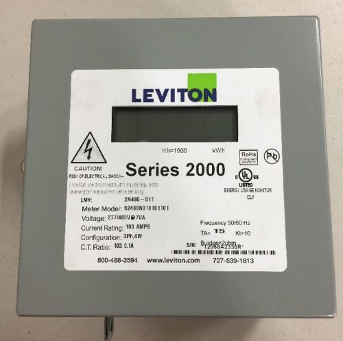 Levition 2N480-011 Series 2000 Submeter 277/480 Volts 100 Amp 3 Phase