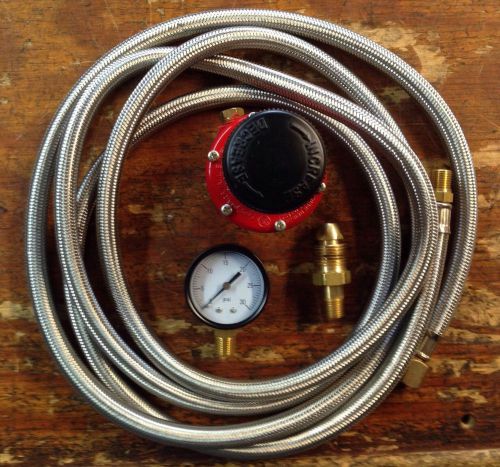 Hp regulator 0-30 psi kit, 10 ft stainless braided hose std. for sale