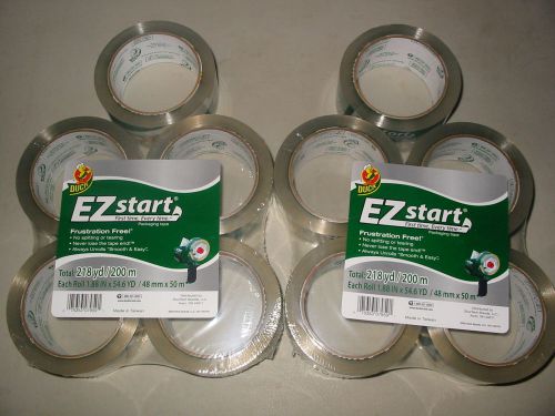Lot of 10 Rolls Duck EZ Start Crystal Clear Packaging Tape