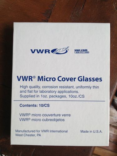 VWR® 48380-080 Micro Cover Glasses,  48380080 Round, No. 1 Complete case of 10