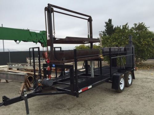 Custom Built BBQ &amp; Smoker on 20 Foot Trailer with Propane Stove