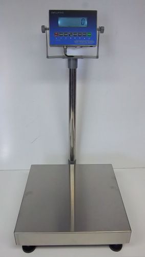 Sws-7611ms 20&#034; x 20&#034; bench shipping scales 400 x 0.1 lb ss platter - lcd display for sale