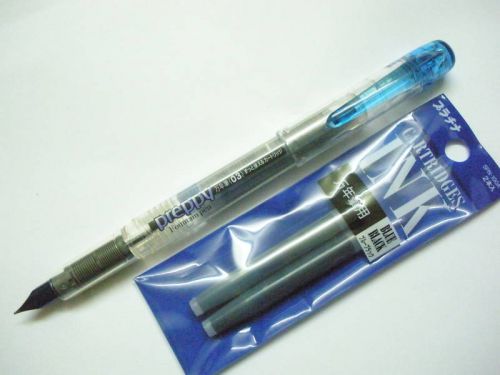 (1 Pen +2 Cartridges) Platinum Preppy 0.3mm Fine nib Fountain Pen Blue-Black