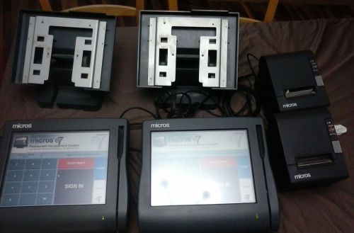 TWO Micros E7 POS registers with TWO Printers and all cables FREE SHIPPING