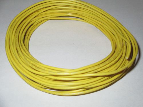 22 AWG Yellow Hook Up Lead Wire Stranded 40 ft UL1015, 600V AWM MTW TEW