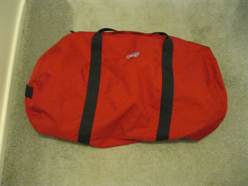 RED TURNOUT BAG w/ 30&#034; ZIPPER and CARRYING STRAP