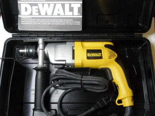 Dewalt dw515k 8.2 amp 1/2 in. vsr dual range hammer drill kit for sale