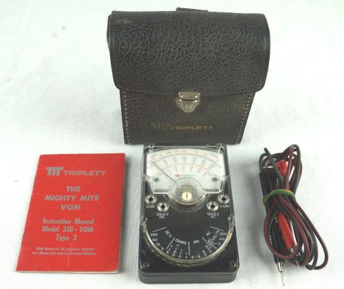 Vintage Triplett Mighty Mite Vom 310-VOM 310 VOM Amp &amp; Voltmeter