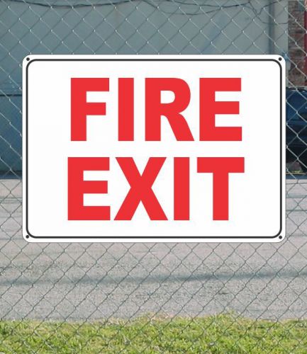 Fire exit - osha safety sign 10&#034; x 14&#034; for sale