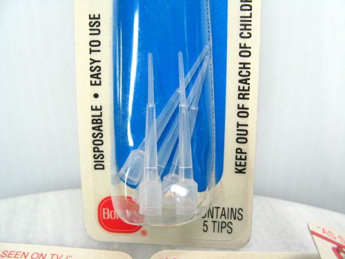 KRAZY GLUE Disposible Applicator Fine Point Tips Tubes - Lot of 12 Packages NOS