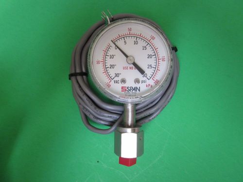Span ipt 122 type 1 pressure gauge w/indicating pressure transmitter, 30-0-30 for sale