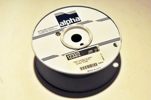 Alpha Wire 1233/2 Tinned Copper Braid 1/2&#034; Wide (12.70mm) 10 AWG  100ft Spool