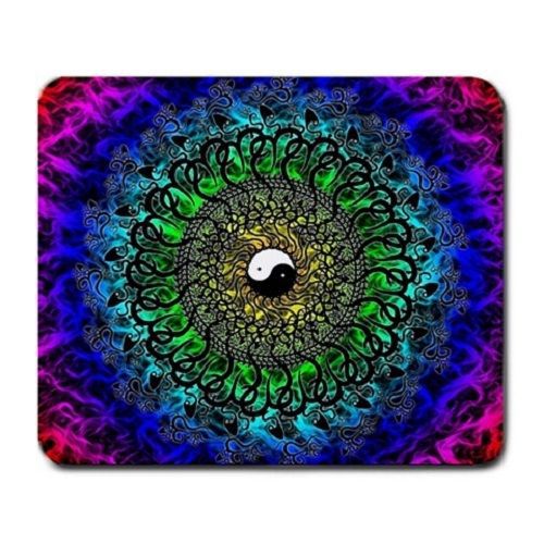 Beautiful Mandala Om Yin Yang Mousepad - Large Mousepad Pc Mouse Pad