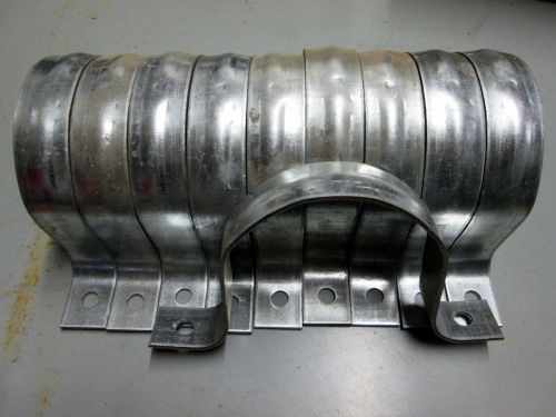 (lot of 10) 3&#034; inch pipe strap clamp zinc for sale