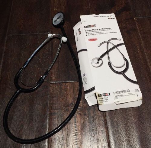 LabTron Single Head Stethoscope, Latex Free, Black, Lumiscope 300dlx