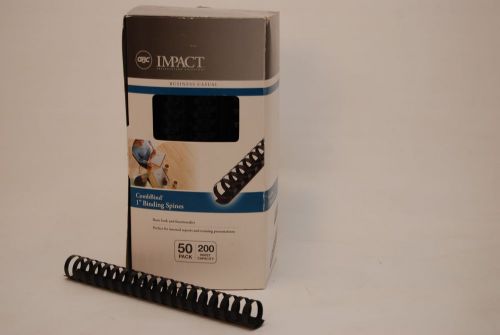 GBC Impact ComBind 1&#034; Binding Spines - Black 200 Sheet Capacity - 49 pcs - New