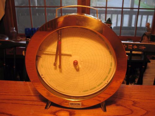 Brass Bristol Babcock Chart Recorder - Pressure / Temperature Extremely RARE !!