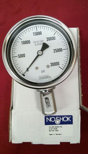 Noshok 40-400-30000-psi gauge 9/16-18unf bottom connection new for sale